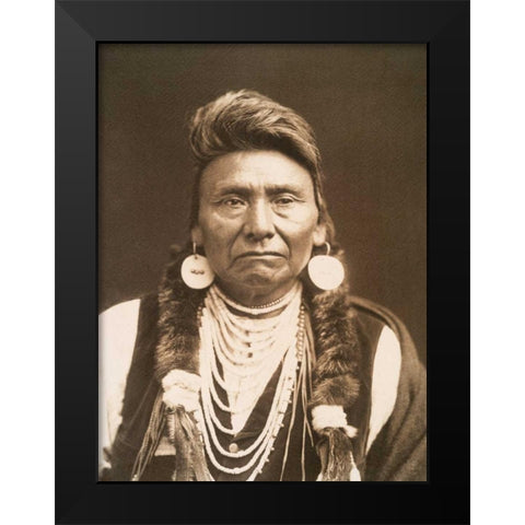 Chief Joseph- Nez Perce- 1900 Black Modern Wood Framed Art Print by Anonymous