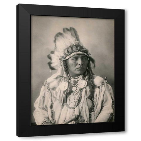 Spotted Jack Rabbit- Crow- 1898 Black Modern Wood Framed Art Print with Double Matting by Anonymous