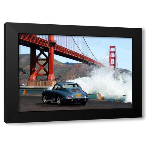Under the Golden Gate Bridge- San Francisco Black Modern Wood Framed Art Print by Gasoline Images
