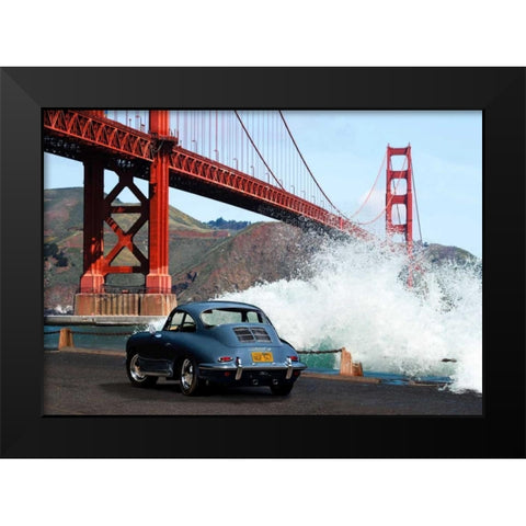 Under the Golden Gate Bridge- San Francisco Black Modern Wood Framed Art Print by Gasoline Images