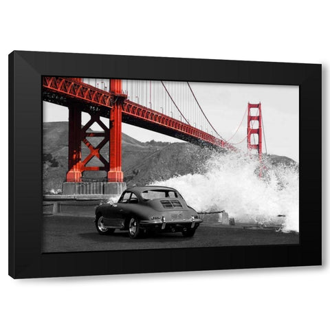 Under the Golden Gate Bridge- San Francisco Black Modern Wood Framed Art Print with Double Matting by Gasoline Images