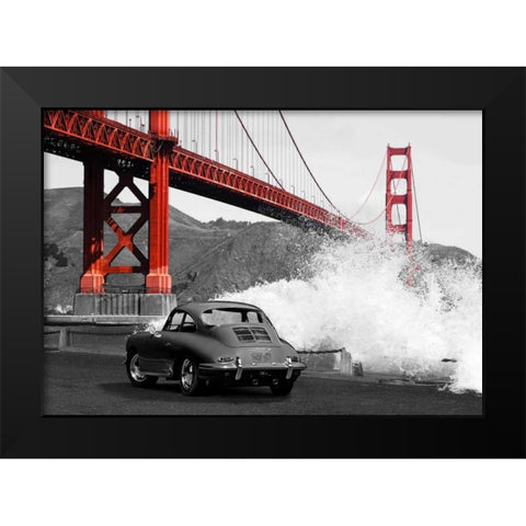 Under the Golden Gate Bridge- San Francisco Black Modern Wood Framed Art Print by Gasoline Images