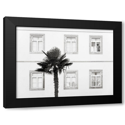 Hotel Room Black Modern Wood Framed Art Print with Double Matting by Lauren, Julian