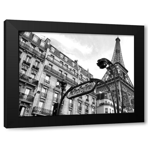 Metropolitain, Paris Black Modern Wood Framed Art Print with Double Matting by Pangea Images
