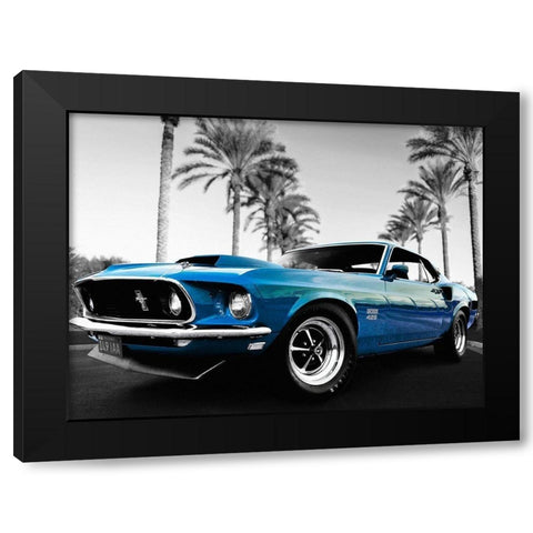 Blue Lightning, Santa Barbara, California Black Modern Wood Framed Art Print with Double Matting by Gasoline Images