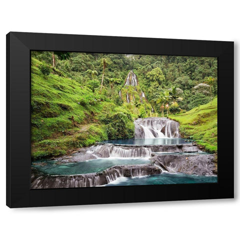 Waterfall in Santa Rosa de Cabal, Colombia Black Modern Wood Framed Art Print with Double Matting by Pangea Images