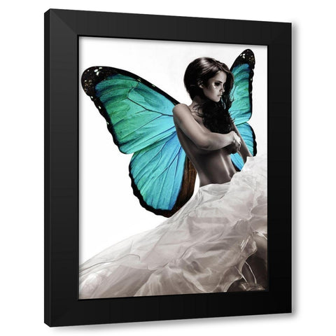 Winged Beauty -1 (detail) Black Modern Wood Framed Art Print with Double Matting by Lauren, Julian