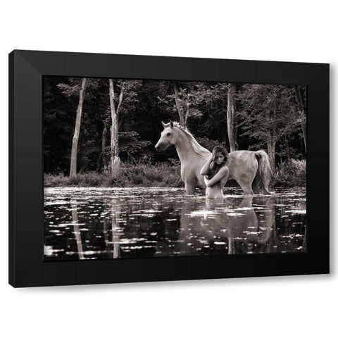 In the Wilderness Black Modern Wood Framed Art Print by Lauren, Julian