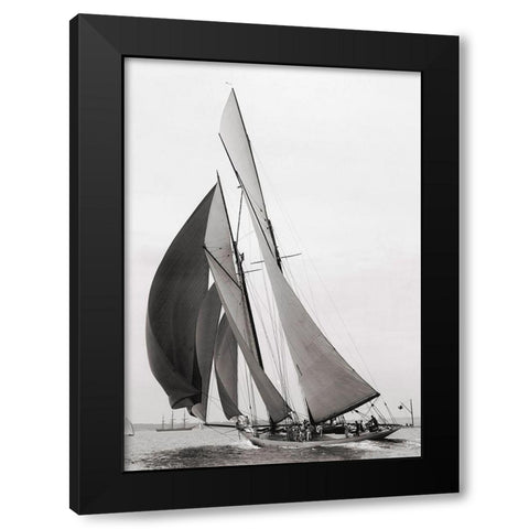 Colonia Black Modern Wood Framed Art Print by Anonymous