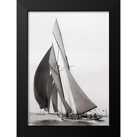 Colonia Black Modern Wood Framed Art Print by Anonymous