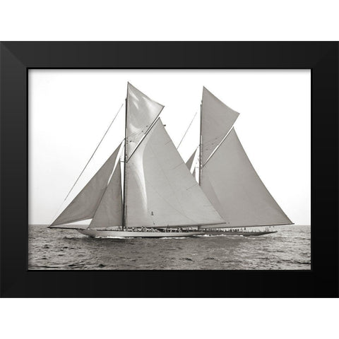 Columbia and Shamrock- 1901 Black Modern Wood Framed Art Print by Anonymous