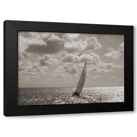 Sailing Black Modern Wood Framed Art Print by Pangea Images