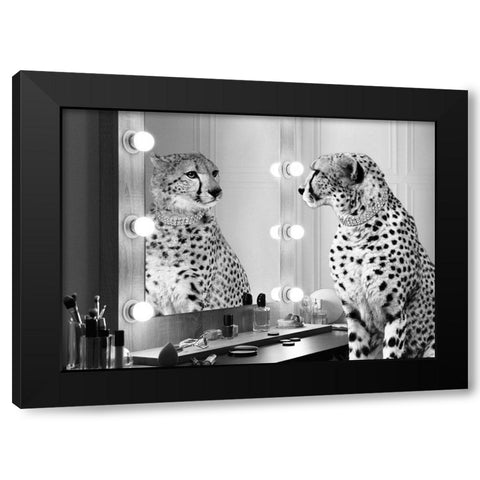 Wild Beauty (BW) Black Modern Wood Framed Art Print with Double Matting by Lauren, Julian