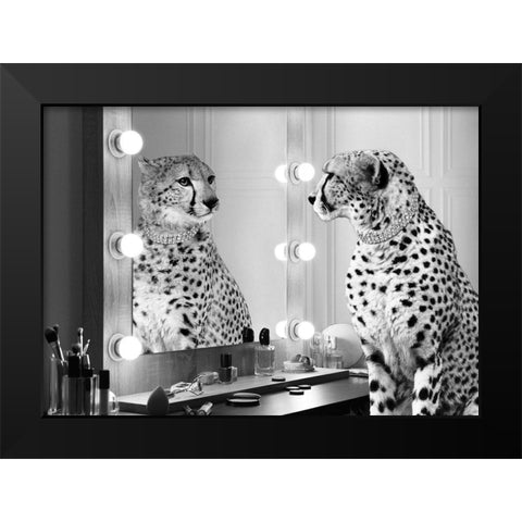Wild Beauty (BW) Black Modern Wood Framed Art Print by Lauren, Julian