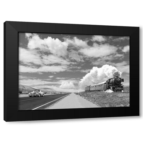 Interstate 59 Black Modern Wood Framed Art Print with Double Matting by Gasoline Images