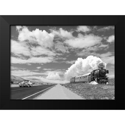 Interstate 59 Black Modern Wood Framed Art Print by Gasoline Images