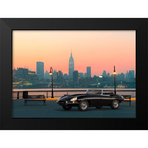 Vintage Spyder in NYC Black Modern Wood Framed Art Print by Gasoline Images
