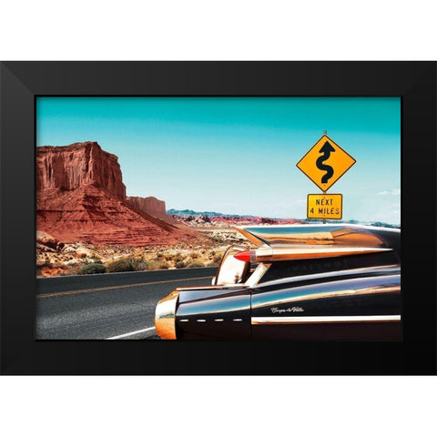 Coupe de Ville Black Modern Wood Framed Art Print by Gasoline Images