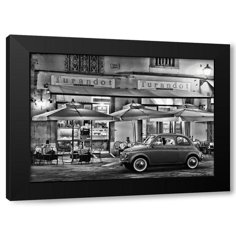 Italian Beauty - BW Black Modern Wood Framed Art Print with Double Matting by Gasoline Images