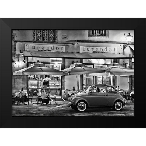 Italian Beauty - BW Black Modern Wood Framed Art Print by Gasoline Images