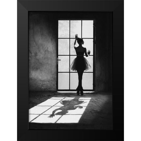 Twilight Dancer Black Modern Wood Framed Art Print by Lauren, Julian