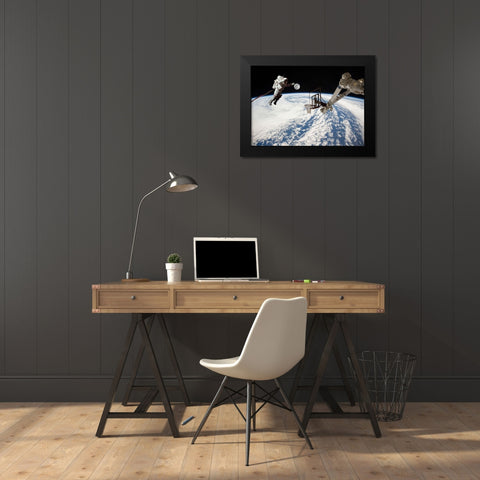 Spaceball - NASA Black Modern Wood Framed Art Print by Astrolabs