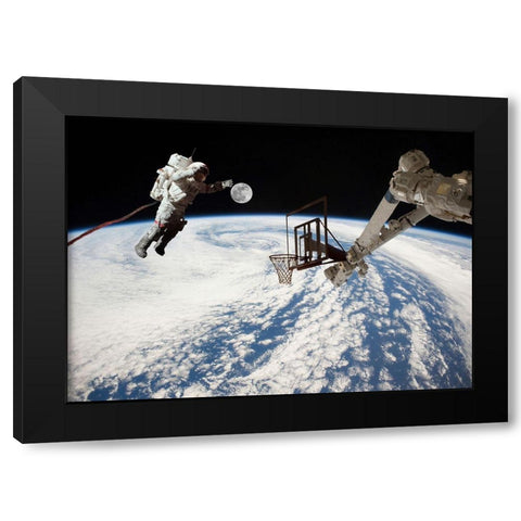 Spaceball - NASA Black Modern Wood Framed Art Print by Astrolabs
