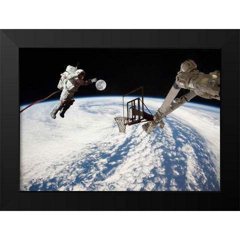 Spaceball - NASA Black Modern Wood Framed Art Print by Astrolabs
