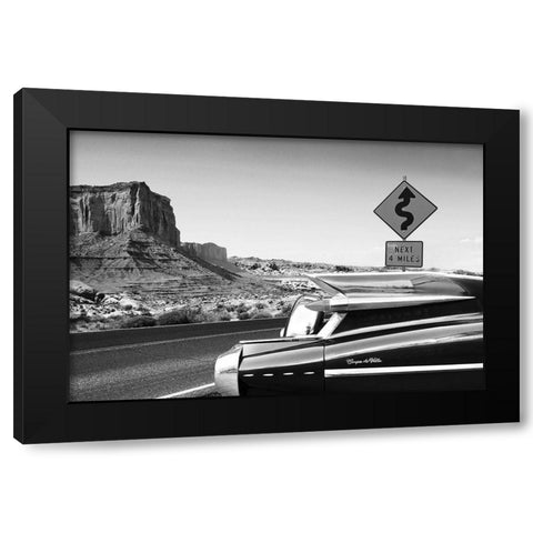 Coupe de Ville - BW Black Modern Wood Framed Art Print with Double Matting by Gasoline Images