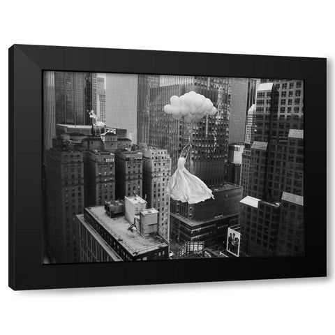 Head over Heels Black Modern Wood Framed Art Print with Double Matting by Lauren, Julian