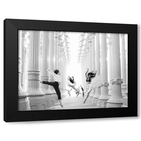 Lets Dance! Black Modern Wood Framed Art Print by Lauren, Julian