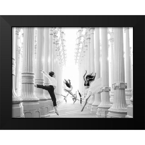 Lets Dance! Black Modern Wood Framed Art Print by Lauren, Julian