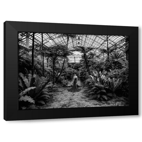 Unconventional Womenscape #2-Jardin dHiver (BW) Black Modern Wood Framed Art Print with Double Matting by Lauren, Julian