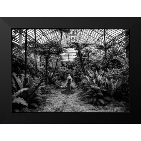 Unconventional Womenscape #2-Jardin dHiver (BW) Black Modern Wood Framed Art Print by Lauren, Julian