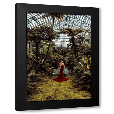 Unconventional Womenscape #2-Jardin dHiver (detail) Black Modern Wood Framed Art Print by Lauren, Julian