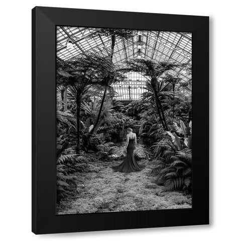 Unconventional Womenscape #2-Jardin dHiver-detail (BW) Black Modern Wood Framed Art Print with Double Matting by Lauren, Julian