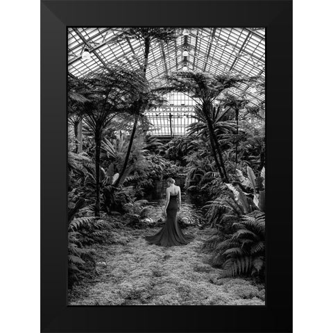 Unconventional Womenscape #2-Jardin dHiver-detail (BW) Black Modern Wood Framed Art Print by Lauren, Julian