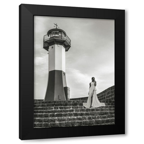 Unconventional Womenscape #3 (BW) Black Modern Wood Framed Art Print with Double Matting by Lauren, Julian