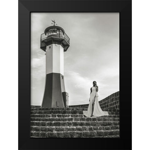 Unconventional Womenscape #3 (BW) Black Modern Wood Framed Art Print by Lauren, Julian
