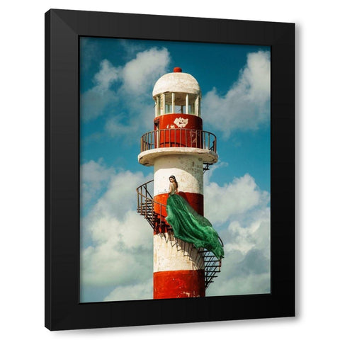 Unconventional Womenscape #4 Black Modern Wood Framed Art Print with Double Matting by Lauren, Julian