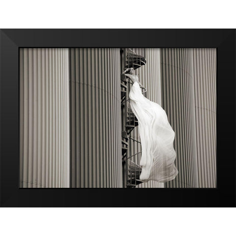 Unconventional Womenscape #5 (BW) Black Modern Wood Framed Art Print by Lauren, Julian