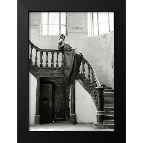Unconventional Womenscape #6 (BW) Black Modern Wood Framed Art Print by Lauren, Julian