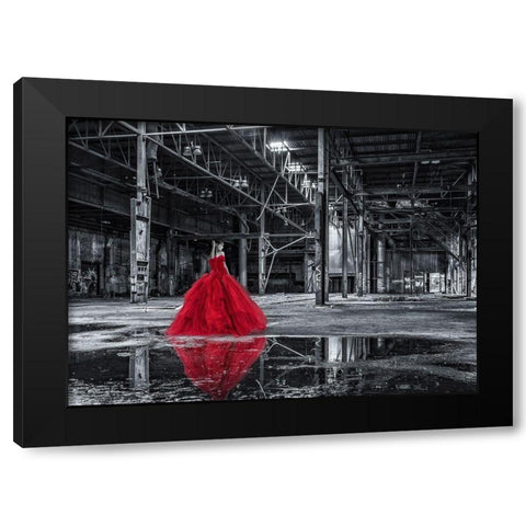 Unconventional Womenscape #8-The Factory Black Modern Wood Framed Art Print with Double Matting by Lauren, Julian