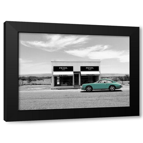 Marfa-Texas (BW) Black Modern Wood Framed Art Print by Lauren, Julian