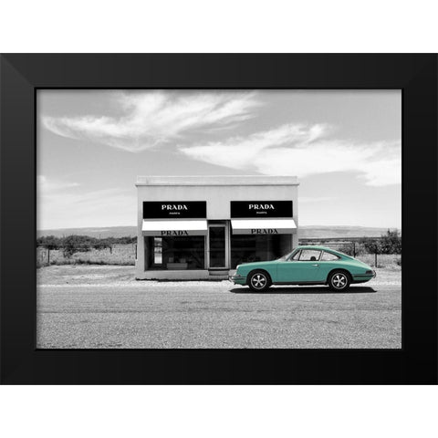 Marfa-Texas (BW) Black Modern Wood Framed Art Print by Lauren, Julian