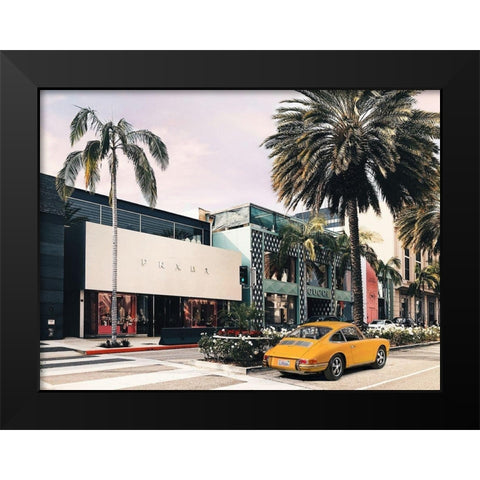 Rodeo Drive-Beverly Hills-California Black Modern Wood Framed Art Print by Lauren, Julian