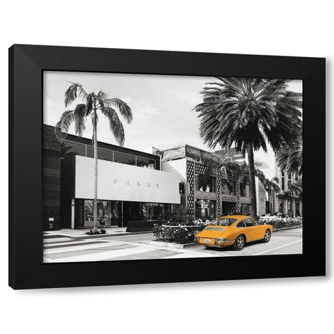 Rodeo Drive-Beverly Hills-California (BW) Black Modern Wood Framed Art Print by Lauren, Julian