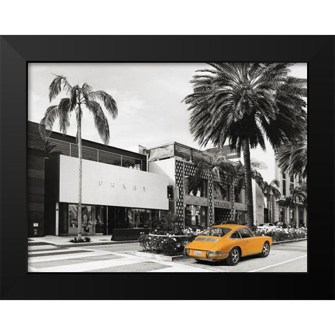 Rodeo Drive-Beverly Hills-California (BW) Black Modern Wood Framed Art Print by Lauren, Julian