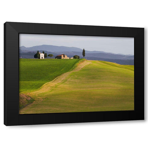 Val dOrcia-Siena-Tuscany Black Modern Wood Framed Art Print with Double Matting by Pangea Images