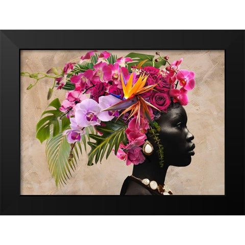 Earth Mother Black Modern Wood Framed Art Print by Lauren, Julian